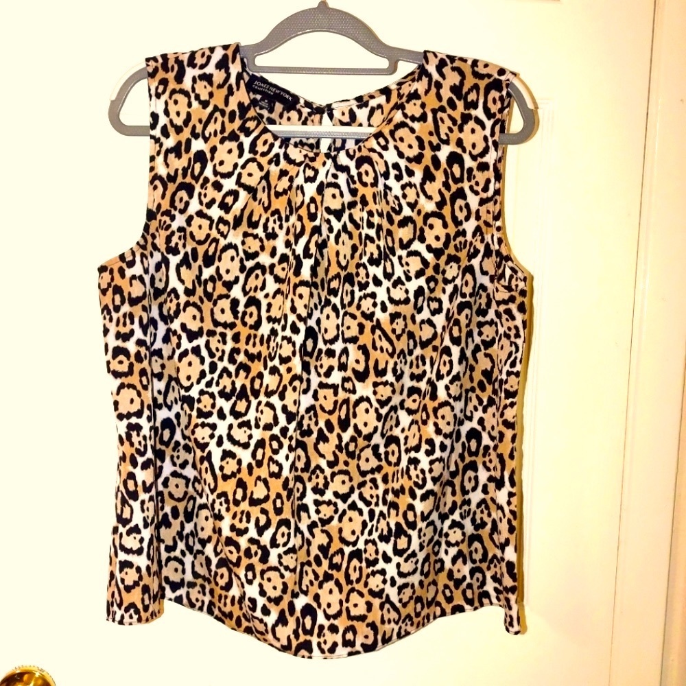 Jones New York Collection Leopard Print Top Size 16